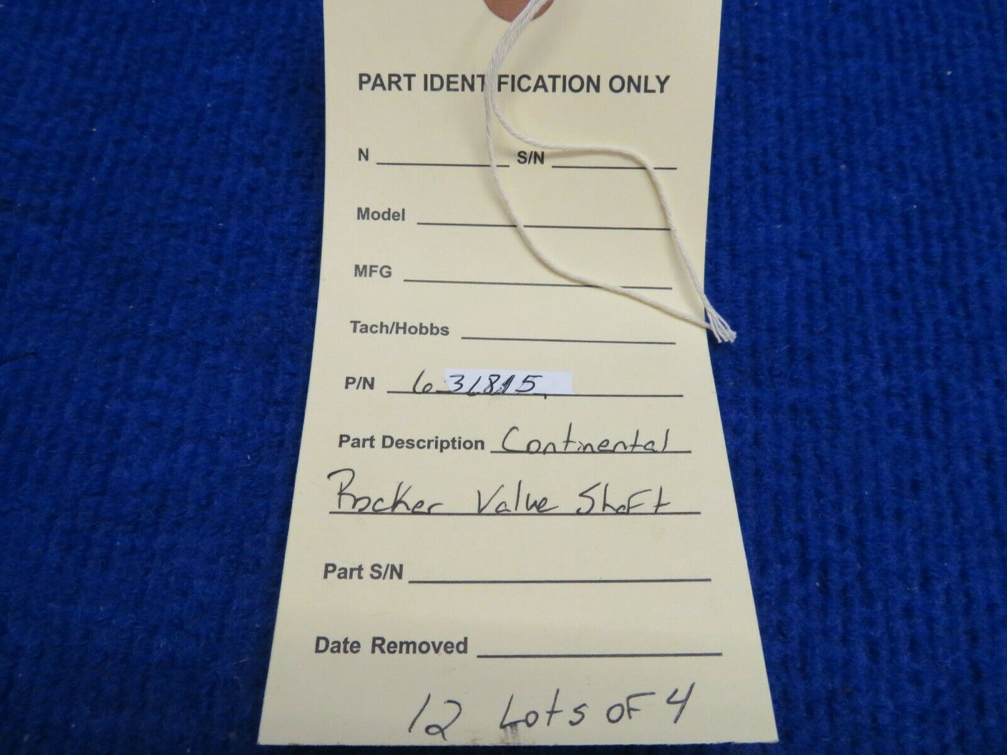 Continental Rocker Valve Shaft LOT OF 4 P/N 631815 (0222-663)