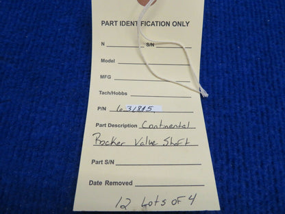 Continental Rocker Valve Shaft LOT OF 4 P/N 631815 (0222-663)