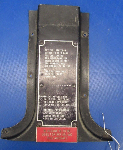 1956 Cessna 310 Panel / Cover Fuel and Gear (0118-95)