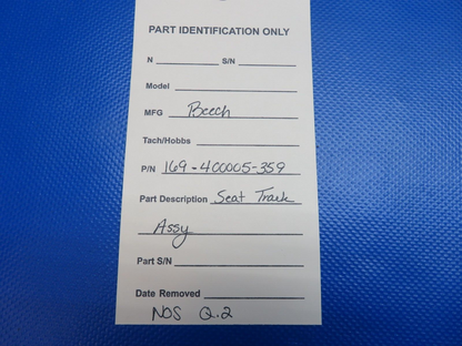Beech Seat Track Assy P/N 169-400005-359 NOS (0224-1471)