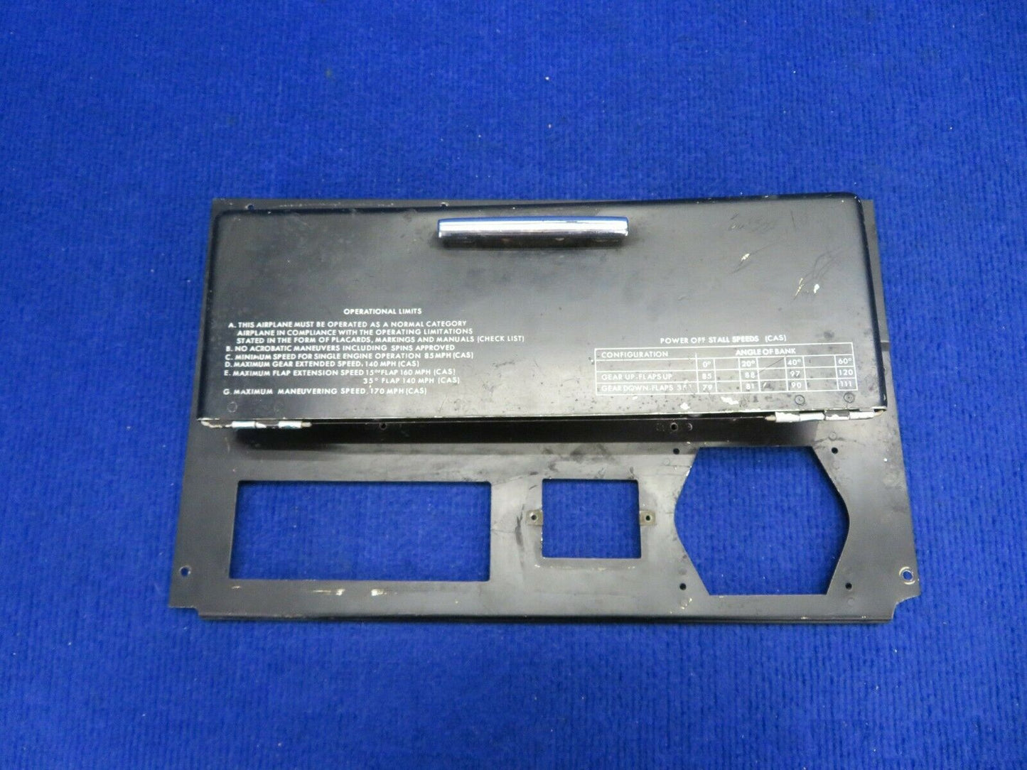 1956 Cessna 310 Circuit Breaker Panel & Mounting Assembly 0812350-61 (0422-469)