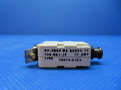 Mechanical Products 15 amp Circuit Breaker P/N 700-001-15 LOT OF 2 (0224-226)