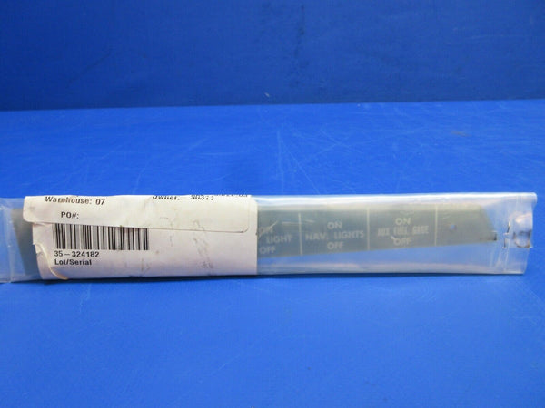 Beech Placard P/N 35-324182 NOS (0923-921)