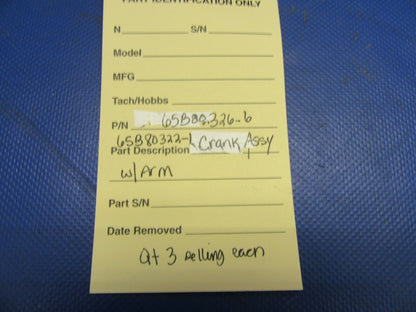 Boeing 747 Crank Assembly w/ Arm P/N 65B80326-6 & 65B80322-1 New (0821-327)