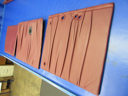 Beech Baron 58P Interior Side Panel Set - Maroon Leather - Burn Cert. (0420-208)