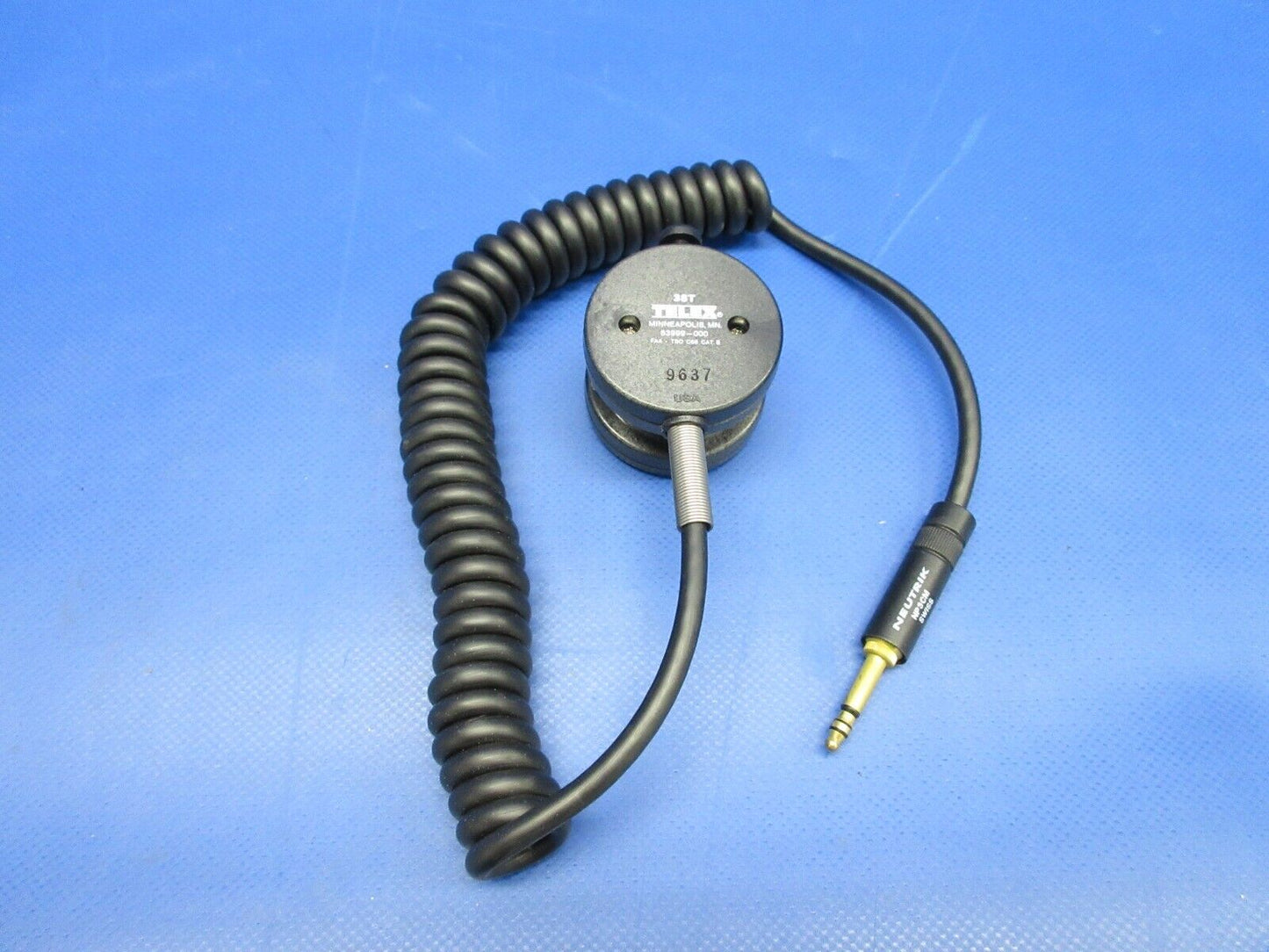 Telex 38T Electret Aviation Microphone P/N 63999-000 NOS (0224-1348)