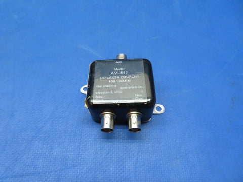 Piper PA-28R-180 Antenna Specialists Diplexer Coupler P/N AV-547 (1123-395)