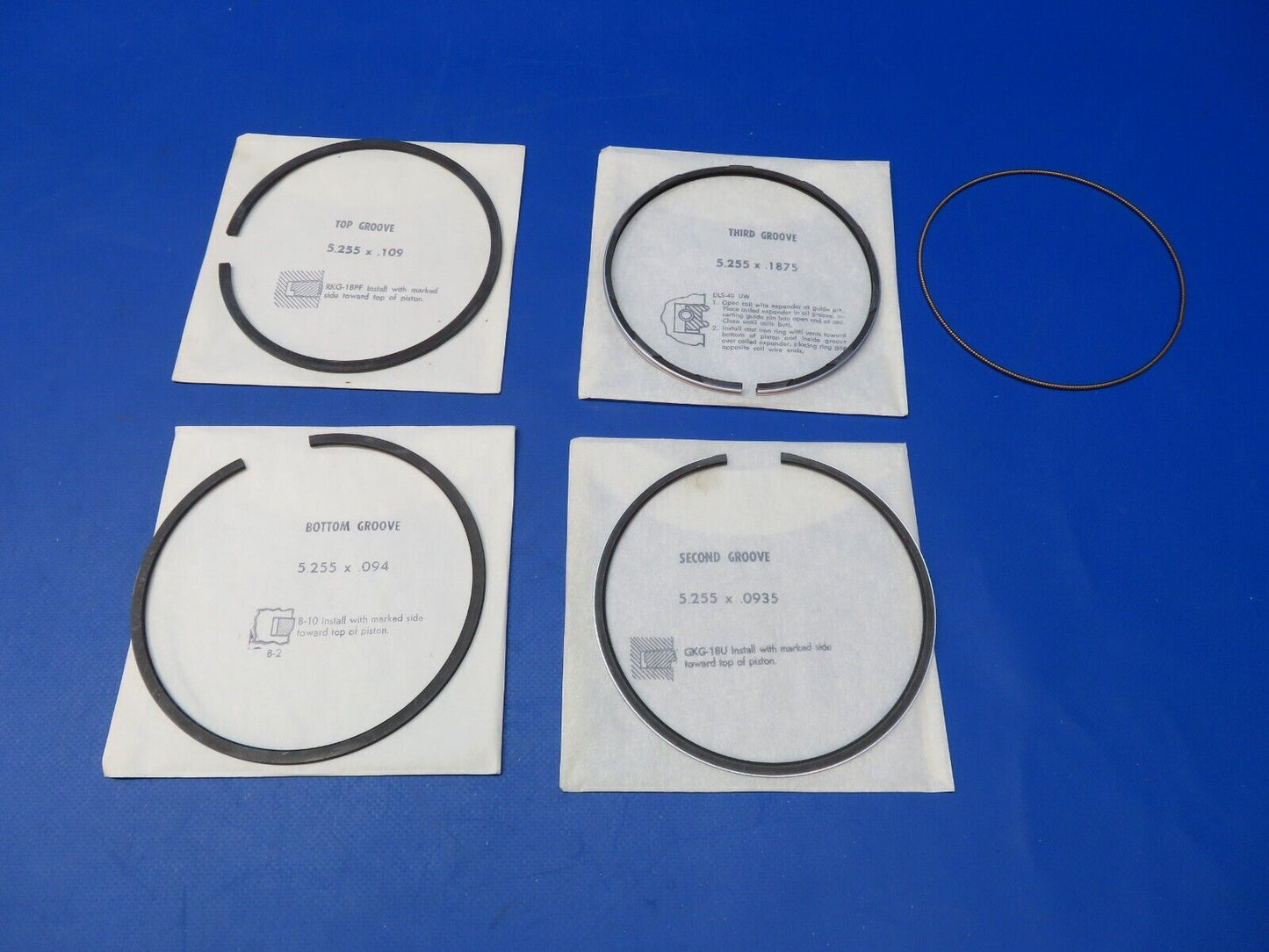 Continental .005" Oversize Piston Ring Kit P/N 640625A3P005 (1222-368)