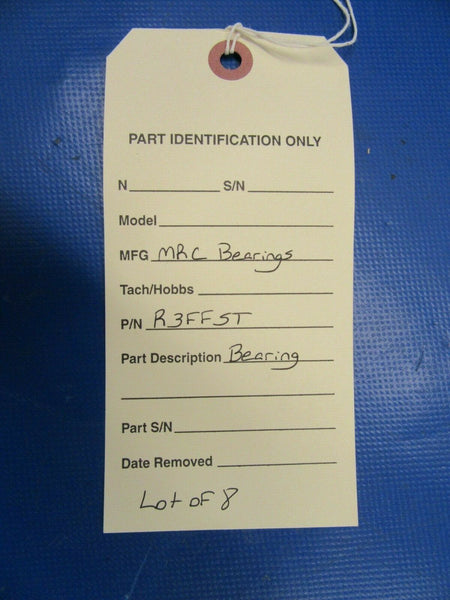 MRC Bearings P/N R3FFST LOT OF 8 NOS (0419-422)