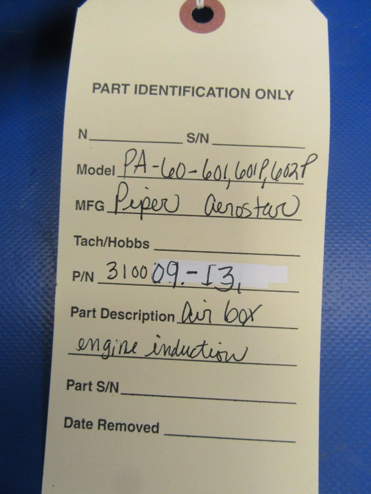 Piper PA-60-601, 601P Aerostar Air Box P/N 310009-13 (1218-306)