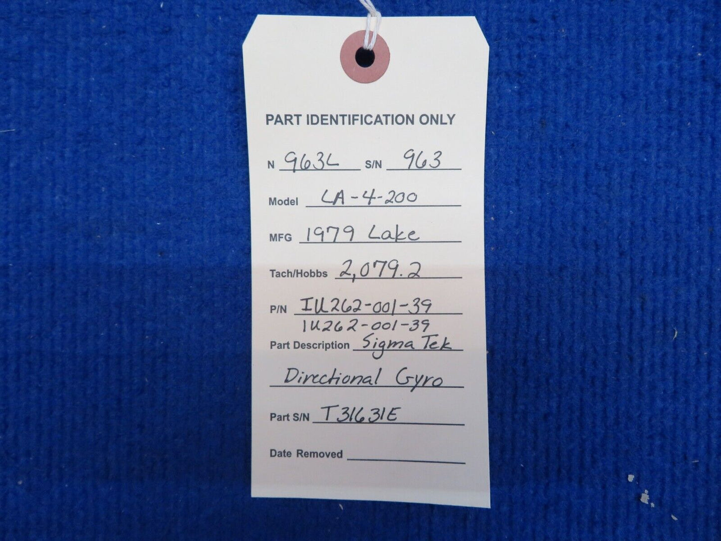Sigma Tek Directional Gyro P/N IU262-001-39 (0622-777)