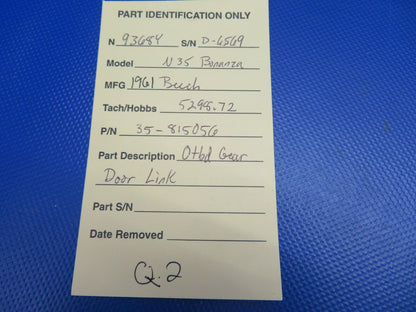 Beech N35 Bonanza Gear Door Link OTBD P/N 35-815056 (1220-477)