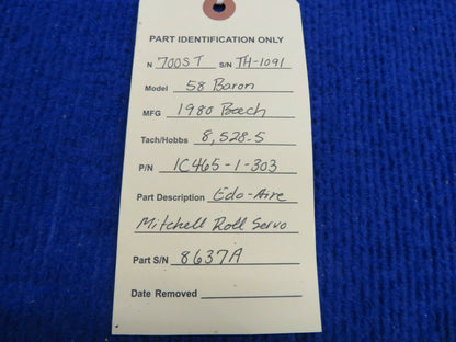 Beech 58 Baron Edo-Aire Mitchell Roll Servo P/N 1C465-1-303 (0322-515)