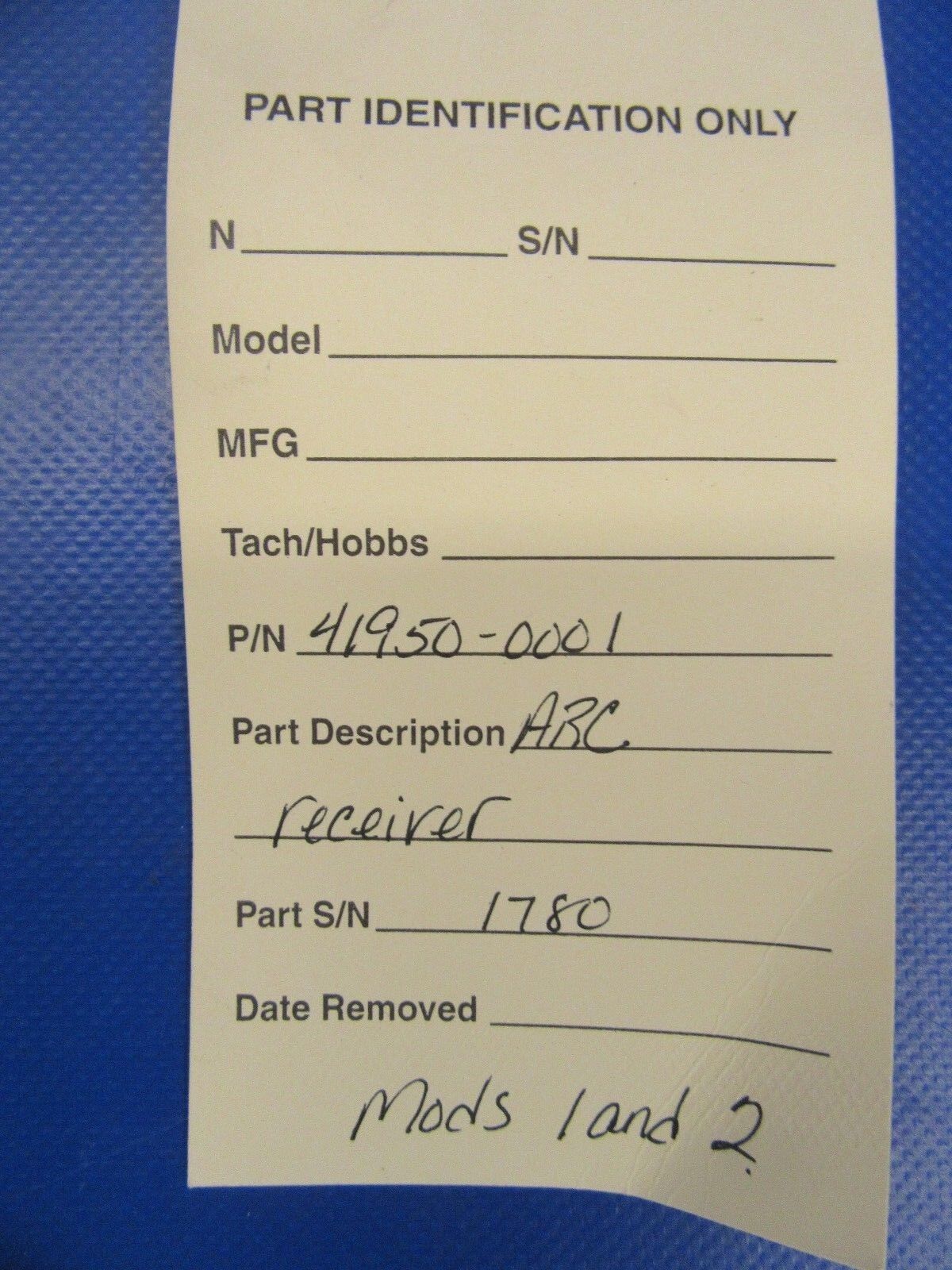 ARC Receiver Mods 1 & 2 P/N 41950-0001 (0518-231)