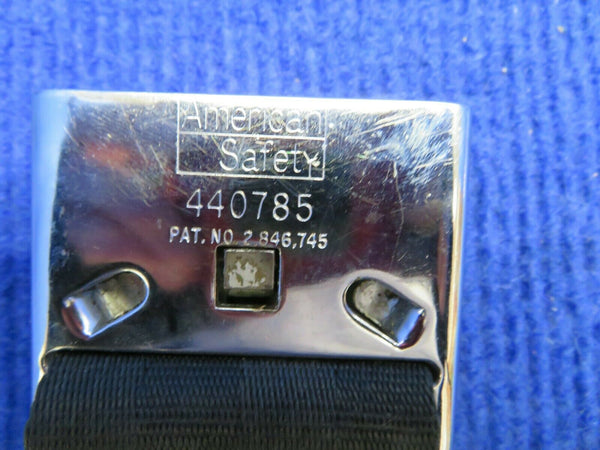 Piper PA-28 American Safety 9600-22 Lap Seat Belt Rear Seat P/N 449968 (0222-755