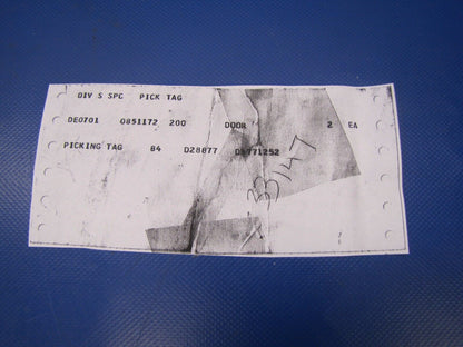 Cessna 310 P, Q, & R Cowl Flap Door P/N 0851172-200 (0517-16)
