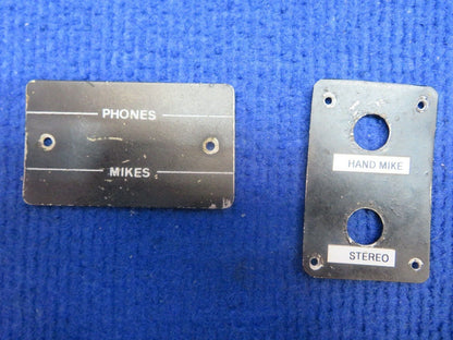 Socata TB-10 Cabin Plates P/N 73039100, 76013112 LOT (0922-565)