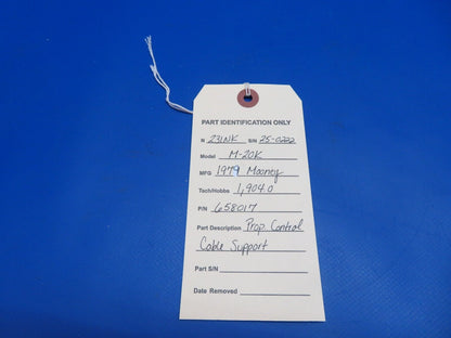 Mooney M20K / TSIO-360 Prop Control Cable Support P/N 658017 (0922-723)
