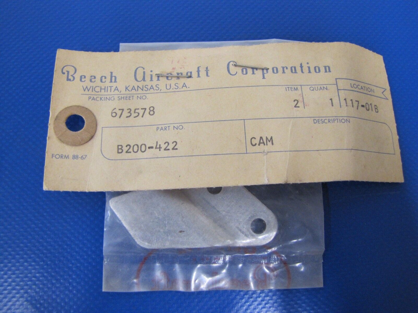 Beech Bonanza Cam - Prop Assy P/N B200-422 NOS  (0317-195)