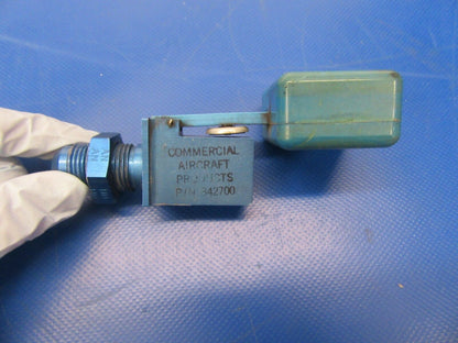 Cessna Commercial Aircraft Fuel Valve P/N 342700, 9910235-1 (0418-133)