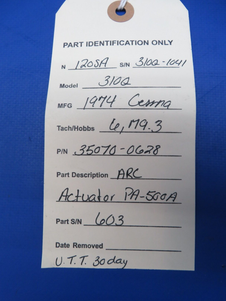 Cessna 310 / 310Q ARC Actuator PA-500A P/N 35070-0628 (0823-708)