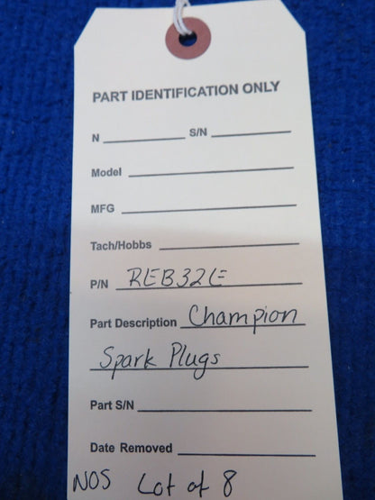 Champion Spark Plugs P/N REB32E LOT OF 8 NOS (0822-440)