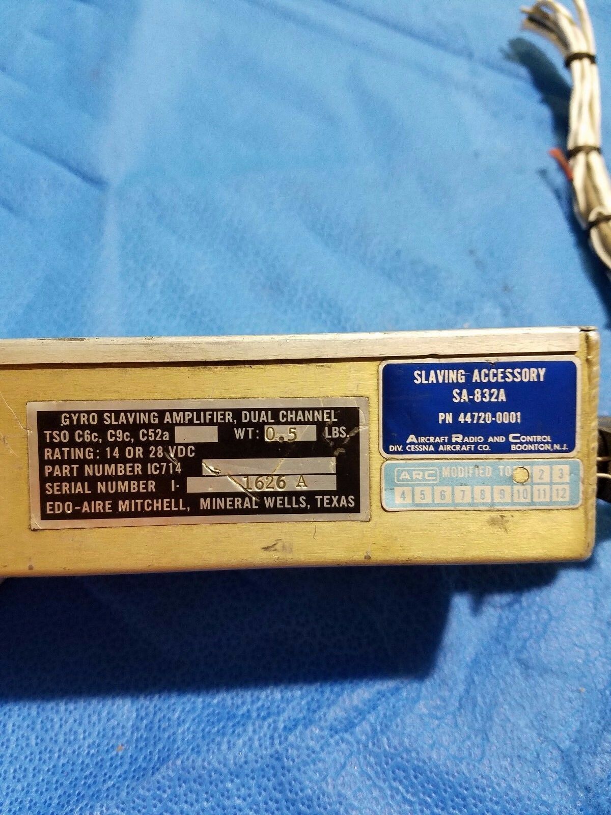 Century IV Slaving Amplifier Dual Channel 14/28V P/N 1C714 & SA-832A (0716-21)