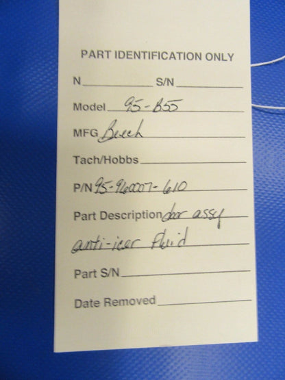 Beech 95-B55 Door Assy Anti-Icer Fluid P/N 95-960007-610 (1017-17)