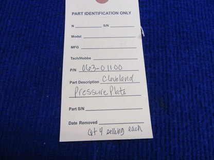 Cleveland Pressure Plate P/N 063-01100 (1121-598)