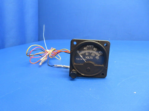 Piper Aerostar 602P B&D Instruments Voltammeter P/N 0302-009 (1022-600)