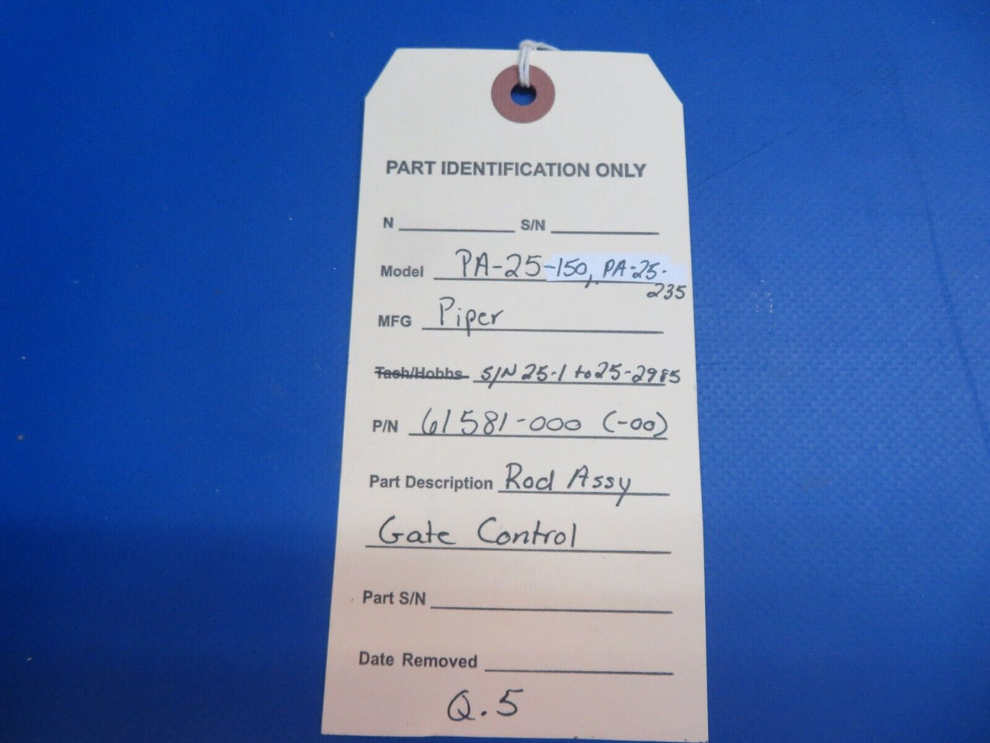 Piper PA-25-150, PA-25-235 Rod Assy Gate Control P/N 61581-000 (1122-519)