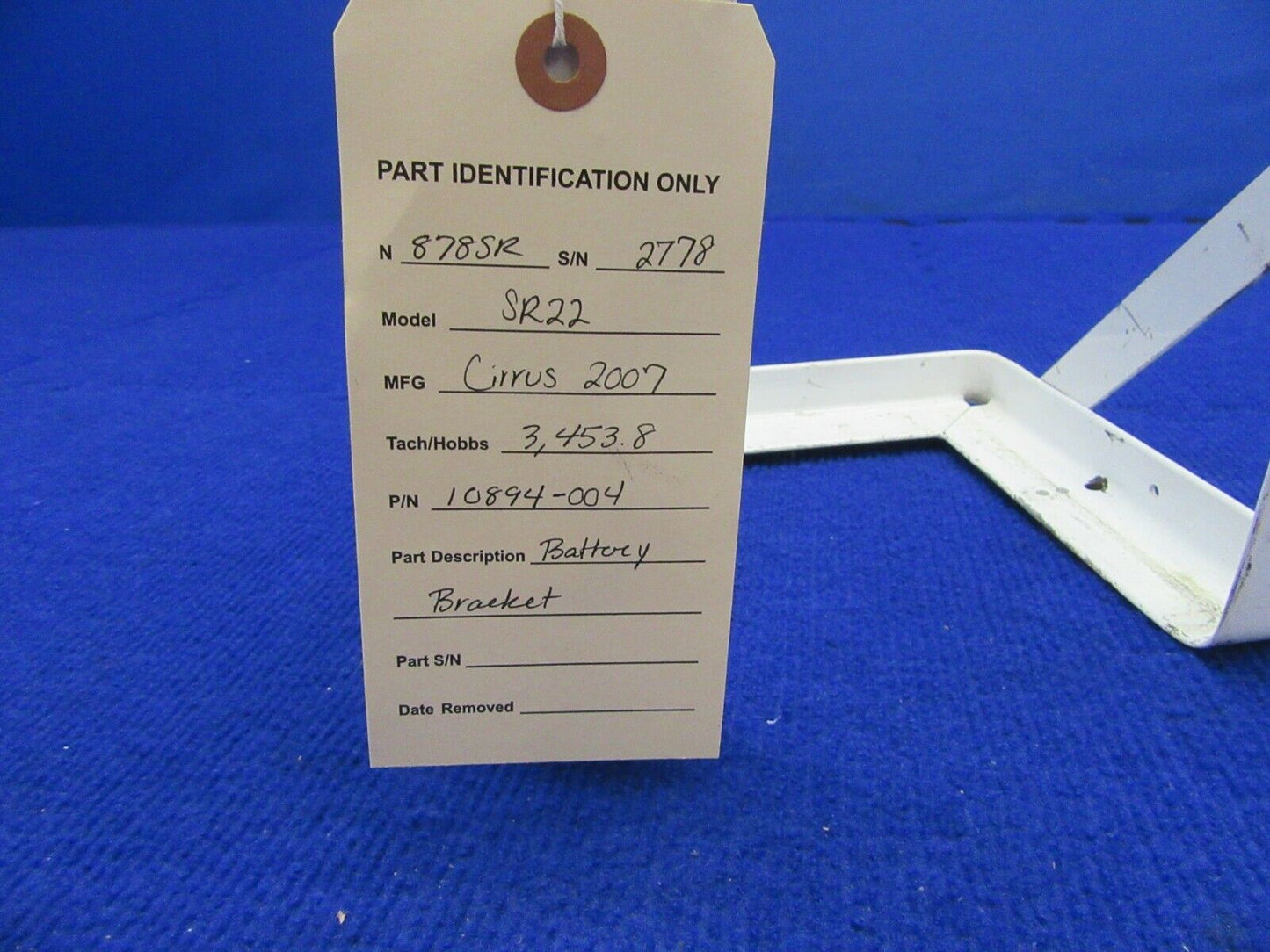 Cirrus SR-22 Battery Bracket P/N 10894-004 (1221-580)