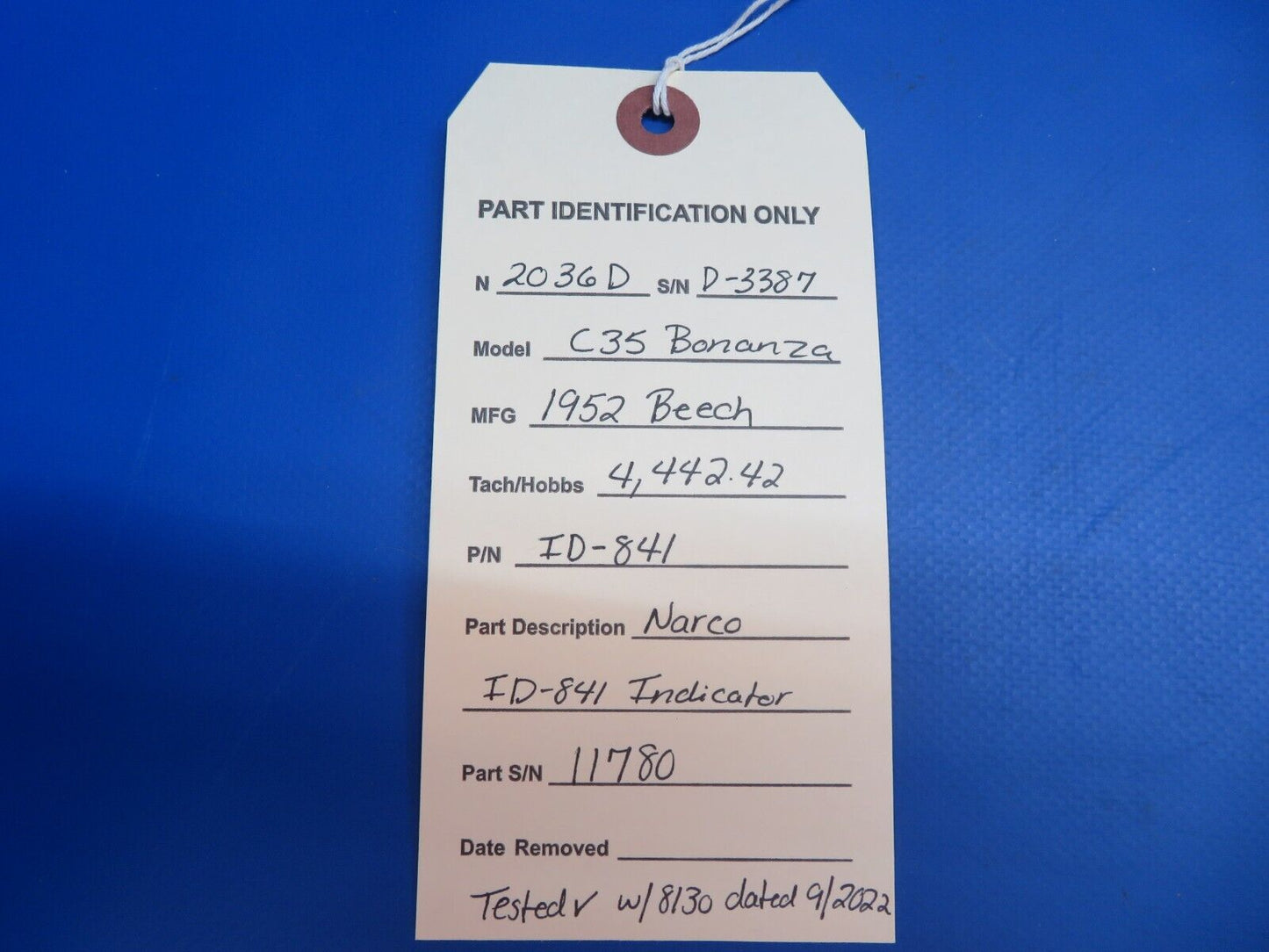 Narco ID-841 Indicator P/N ID-841 w/ 8130 (1022-577)