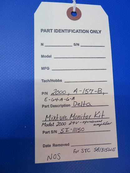Delta Mixture Monitor Kit Model 2000 24V P/N 2000 NOS (1022-318)