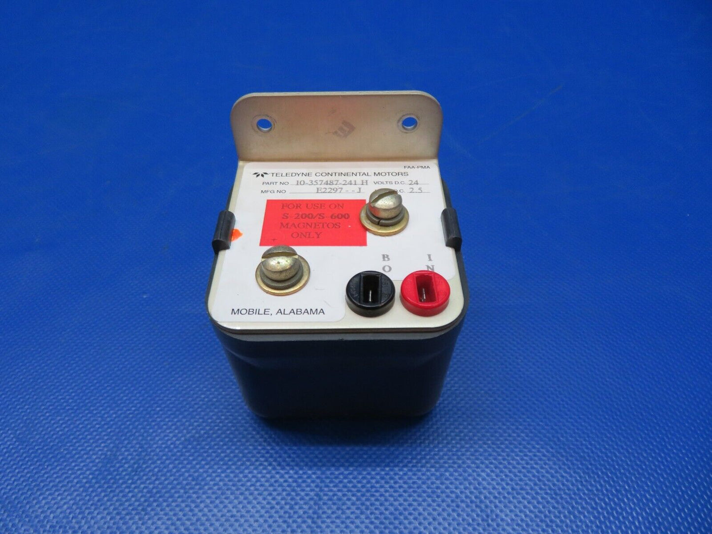 Cessna 401 / 401A Continental Starting Vibrator 10-357487-241 TESTED (0124-179)