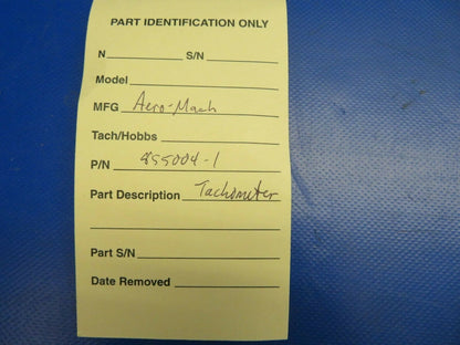 Aero-Mach Tachometer 855004-1, 5409-01 30 Day Warranty (0720-471)