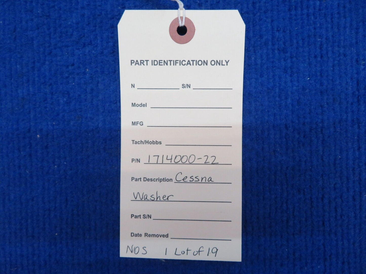 Cessna Washer w/ 8130 P/N 1714000-22 LOT OF 19 NOS (0622-719)