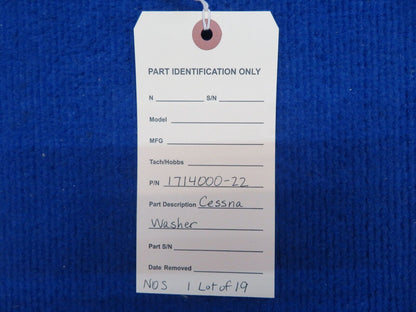 Cessna Washer w/ 8130 P/N 1714000-22 LOT OF 19 NOS (0622-719)