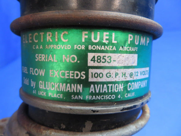 Beech C-35 Bonanza CECO Electric Fuel Pump Assy 12 Volts (0223-554)