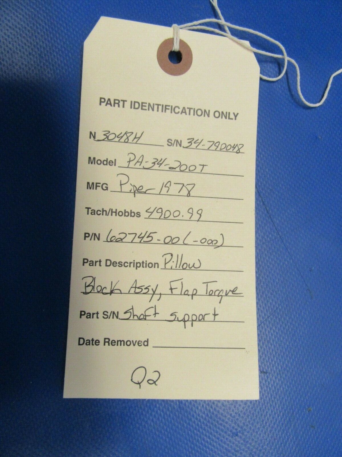 Piper PA-34-200T Seneca II Pillow Block Assy 62745-00, 62745-000 (1119-151)