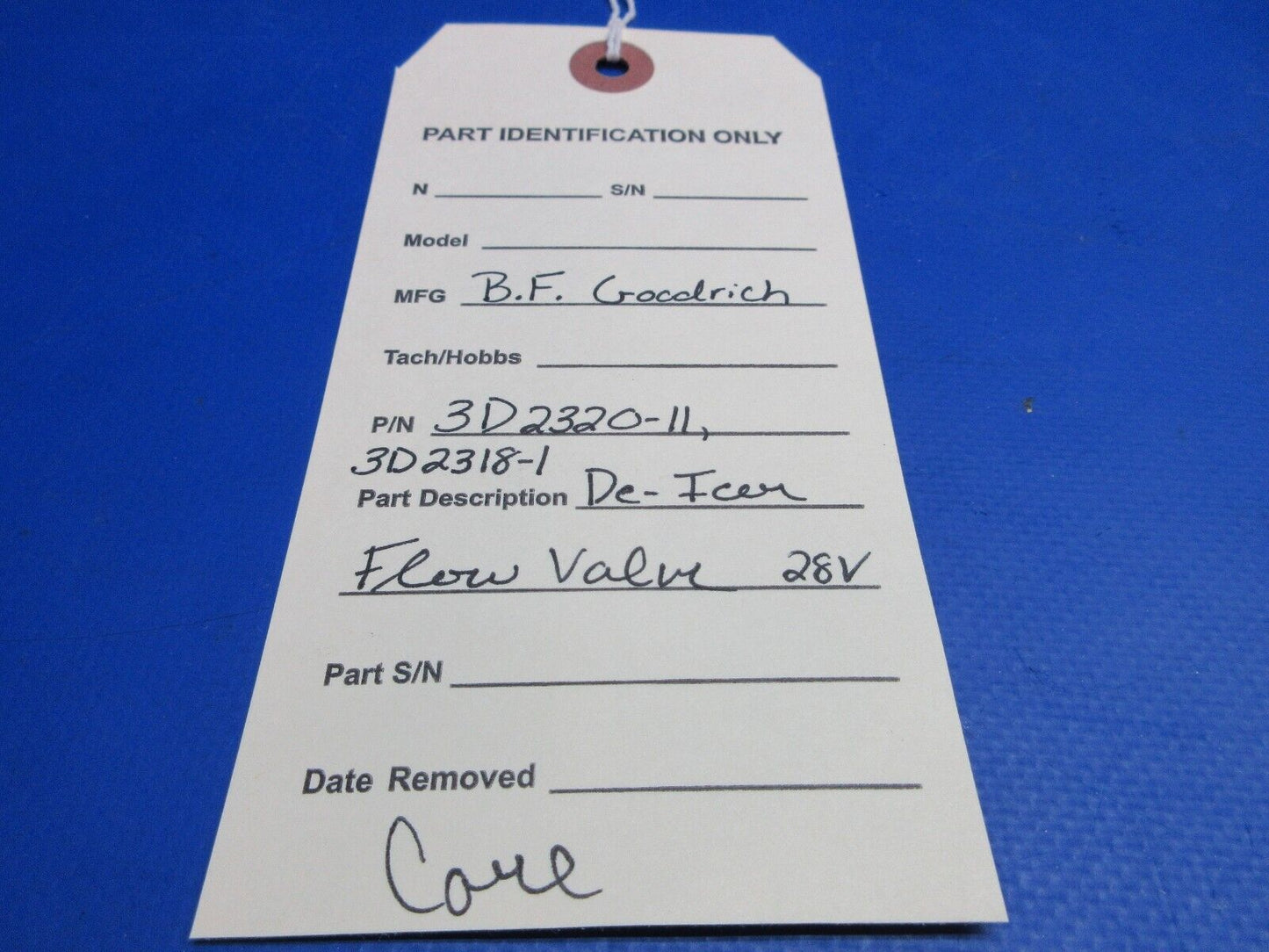 Goodrich De-Icer Flow Valve 28V CORE P/N 3D232011, 3D2318-1 (0523-382)