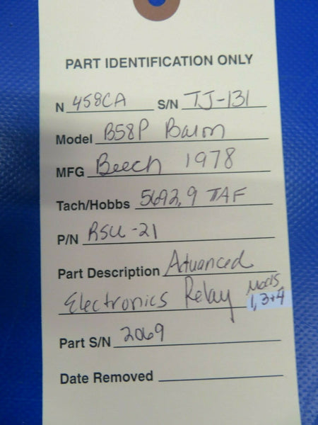 Beech Baron Advanced Electronics Relay RSU-21 & Connector 28V (0320-434)