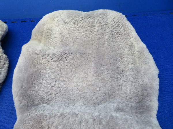 Socata TB-9 Pilot / Copilot Seat Covers Faux Sheep Skin LOT OF 2 (0622-534)