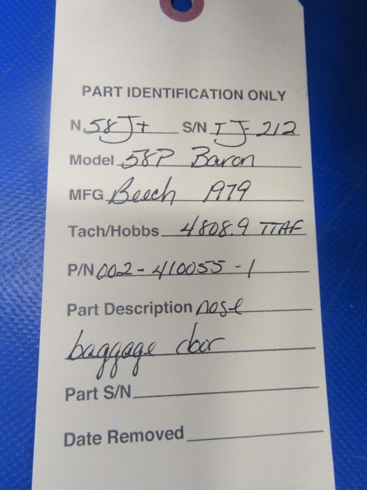 Beech Baron 58P Nose Baggage Door P/N 002-410055 (0318-79)