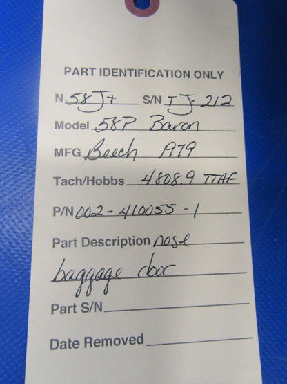 Beech Baron 58P Nose Baggage Door P/N 002-410055 (0318-79)