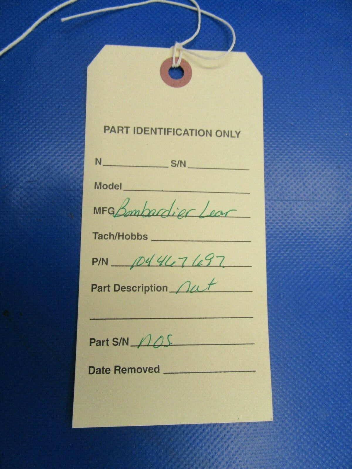 Bombardier Lear Nut P/N 104467697 NOS w/8130 (0419-315)
