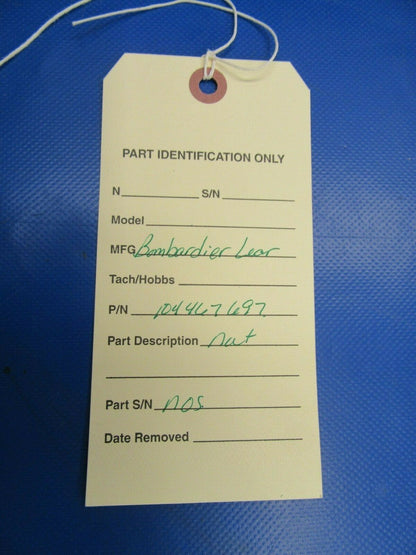 Bombardier Lear Nut P/N 104467697 NOS w/8130 (0419-315)