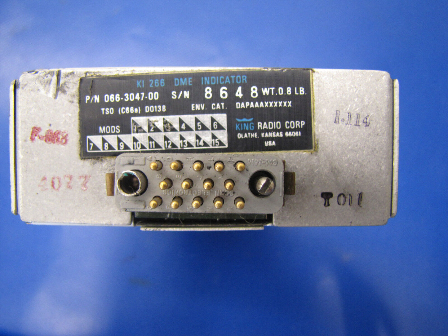 King KI-266 DME Indicator P/N 066-3047-00 (0417-11)