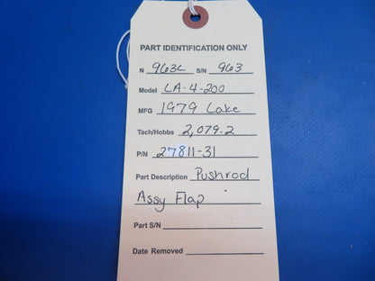 Lake LA-4-200 Pushrod Assy Flap P/N 27811-31 (1222-944)
