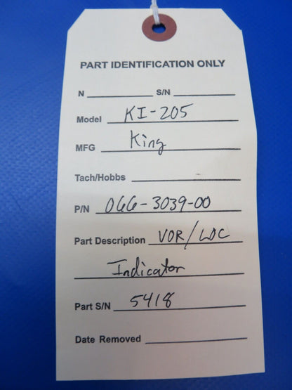 King KI 205 VOR / LOC Indicator P/N 066-3039-00 (1122-388)